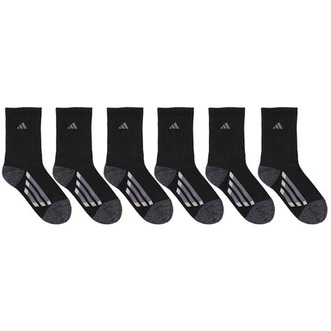 adidas Boys' Vertical Stripe 6-Pack Crew Socks (Toddler/Little, Black, Size 13.0 | eBay