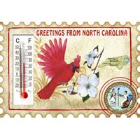 North Carolina State Stamp Magnet - Lucky Magnets