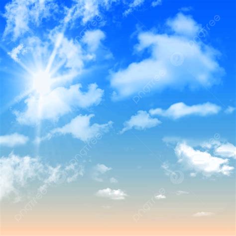 Blue Sky Blue White Clouds White Clouds Background, Vibrant, Tranquil ...