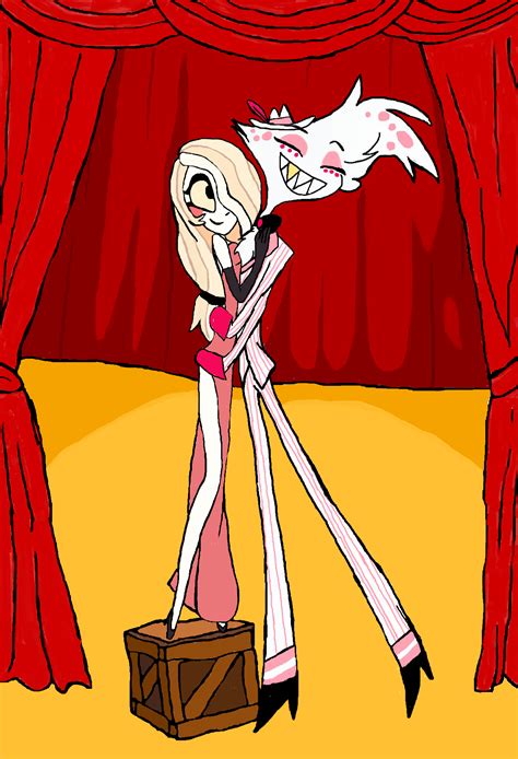 hazbin hotel charlie x angel dust color by swietiepie on DeviantArt