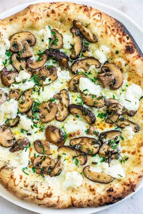 Mushroom Pizza with Fresh Herbs – A Couple Cooks