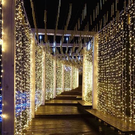 6x3m 600leds Remote Control Indoor Drop LED Light LED Curtain String Light for Wedding Home ...