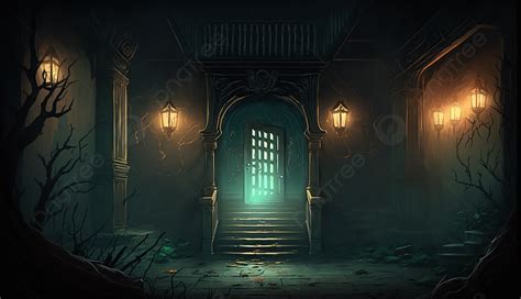 Game Castle Horror Scene Illustration Background, Game, Game Castle ...