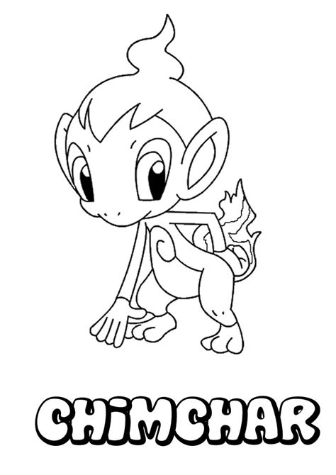 Chimchar coloring pages - Hellokids.com