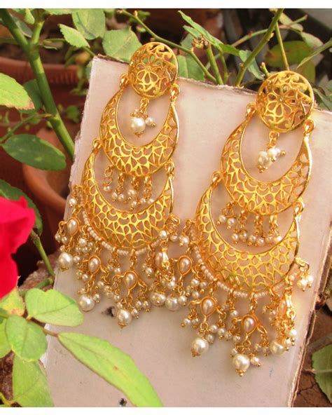 Gold Plated Earrings with Pearls by AnahikA | The Secret Label