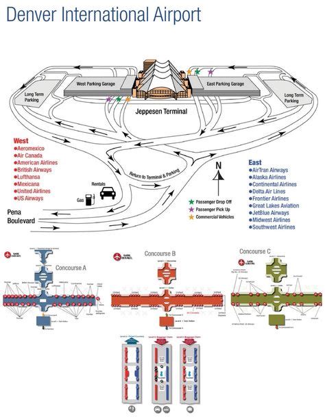 Denver airport map | Denver airport, Airport map, Denver international airport