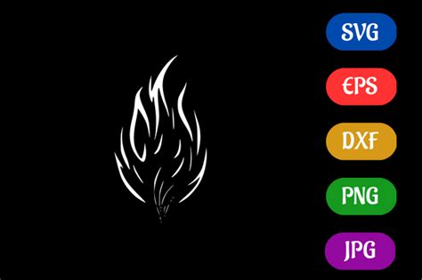 Fire | Black and White Logo Vector Art Graphic by Creative Oasis ...