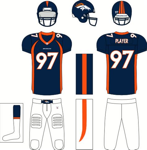 Denver Broncos Uniform - Home Uniform - National Football League (NFL ...