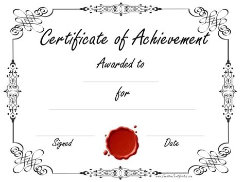 Free Customizable Certificate of Achievement | Editable & Printable