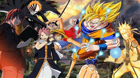 Anime Collage DBZ One Piece Naruto Wallpapers - Wallpaper Cave