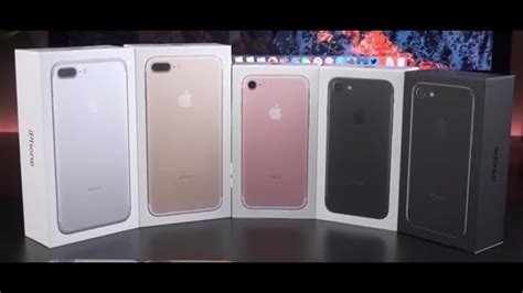 Apple iPhone 7 vs 7 Plus Unboxing & Review All Colors - YouTube