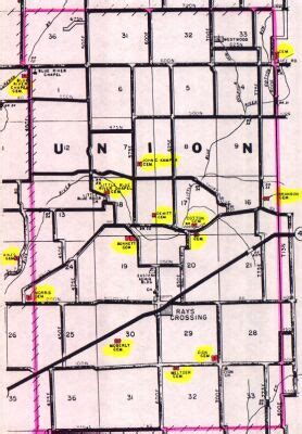 Shelby County Indiana Genealogy & History, Union Twp Map