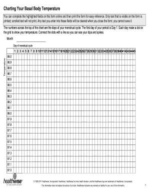 57 Printable Basal Body Temperature Chart Forms and Templates ...