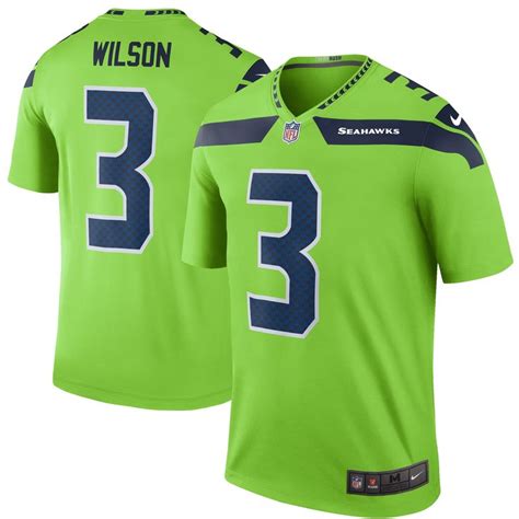 Men's Seattle Seahawks Russell Wilson Nike Green Color Rush Legend ...