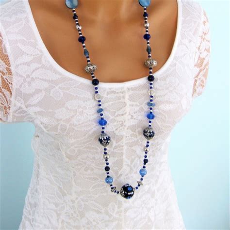 Large Bead Necklace - Etsy