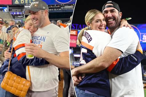 Kate Upton celebrates Justin Verlander before Astros-Phillies Game 1