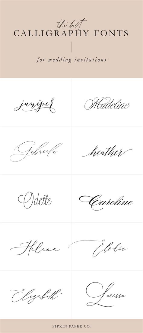 Our most popular calligraphy fonts for wedding invitations. We've tried ...