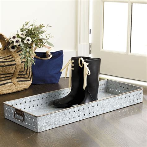 Galvanized Boot Tray | Boot tray, Mudroom design, Trendy apartment