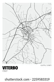 Viterbo City Map Italy Map Viterbo Stock Illustration 2259583319 | Shutterstock