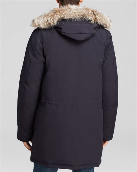 Canada goose Citadel Parka With Fur Hood in Blue for Men | Lyst