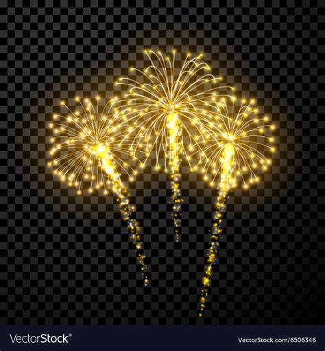 Festive gold firework background Royalty Free Vector Image