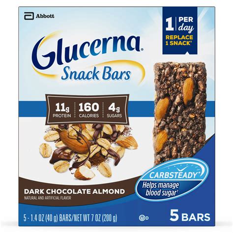 Glucerna Snack Bars Dark Chocolate Almond - Shop Diet & Fitness at H-E-B