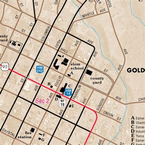 Goldfield Area Map by Nevada Department of Transportation | Avenza Maps