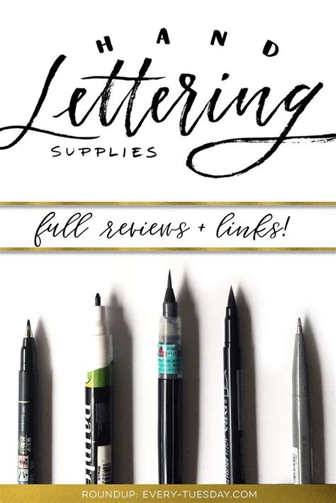 Top 5 Favorite Hand Lettering Supplies - Every-Tuesday | Hand lettering tools, Hand lettering ...