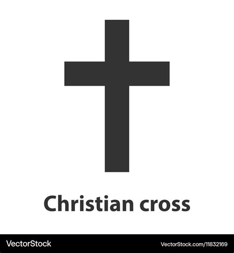 Symbol of a church cross christianity religion Vector Image