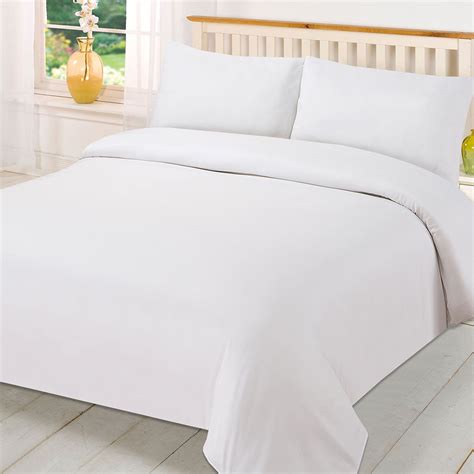 Plain Dyed Duvet Cover Quilt Bedding Set With Pillowcase Single Double King Size | eBay