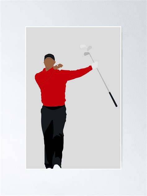 "CLUB TWIRL TIGER WOODS | BEST SUNDAY RED GOLFER | GOLF GIFT" Poster by ...