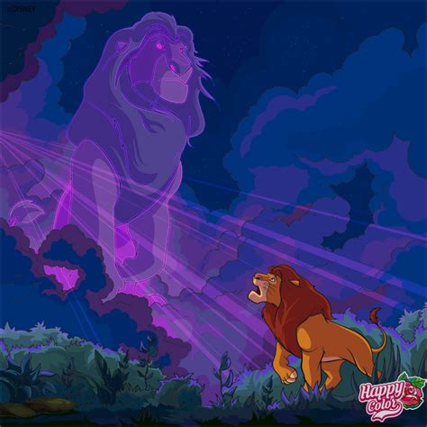 Simba Sees Mufasa's Ghost by PrincessLayla20 on DeviantArt