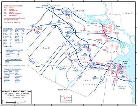 Gulf War 1991 Land Operations Battle Map – Battle Archives