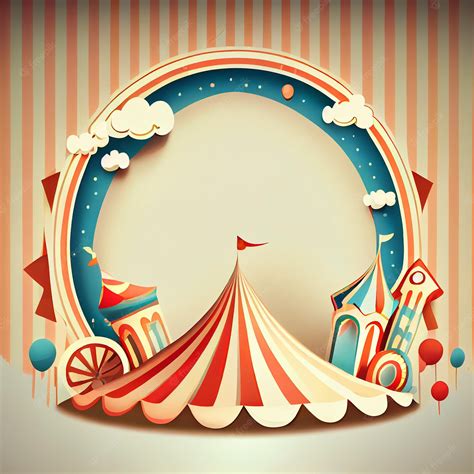 Circus Tent Cartoon invitation Illustration Generative AI | Premium AI ...