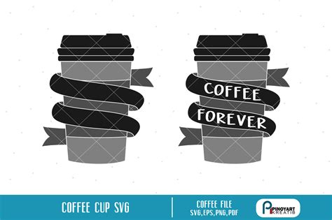 Coffee Cup svg, Coffee svg, Cafe svg, Latte svg, svg files for cricut By Pinoyart | TheHungryJPEG