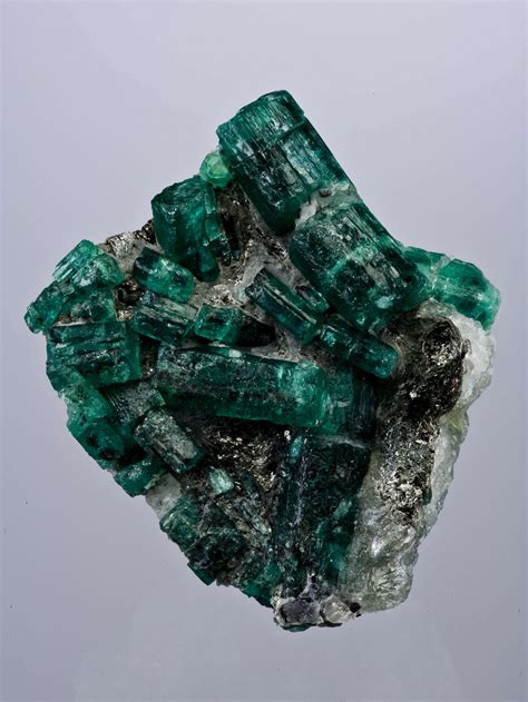 Emerald on Quartz - KAGEM-1 - Kagem Emerald Mine - Zambia Mineral Specimen