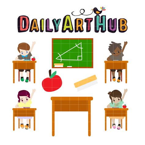 School Kids Clip Art Set – Daily Art Hub // Graphics, Alphabets & SVG