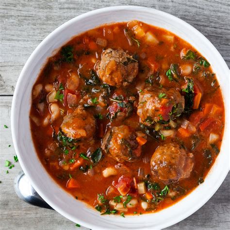 Meatball Minestrone Soup Recipe - Meatball Soup Recipe - Pre