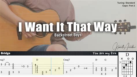 I Want It That Way - Backstreet Boys | Fingerstyle Guitar | TAB + Chords + Lyrics Chords - Chordify