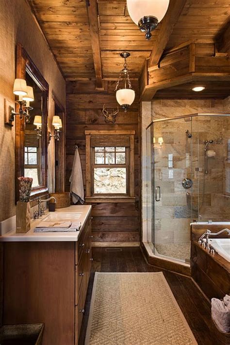 Admirable Rustic Decoration Ideas for your Bathroom | Log homes, Log cabin homes, Cabin homes