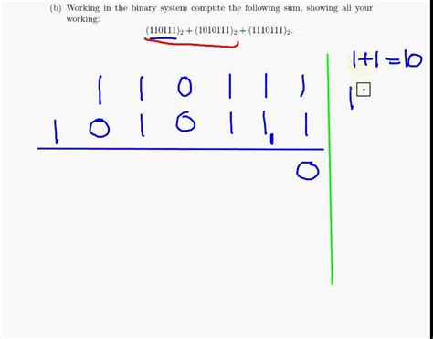 Adding Binary Numbers Worksheet