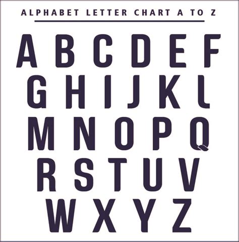 7 Best Images of Printable Letter Chart - Free Printable Alphabet Chart PDF, Printable Alphabet ...