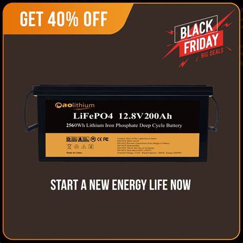 12V 200AH LiFePO4 Battery – Aolithium®-US