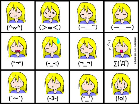 Japanese Emoticon Chart by amasu-no-manga on DeviantArt