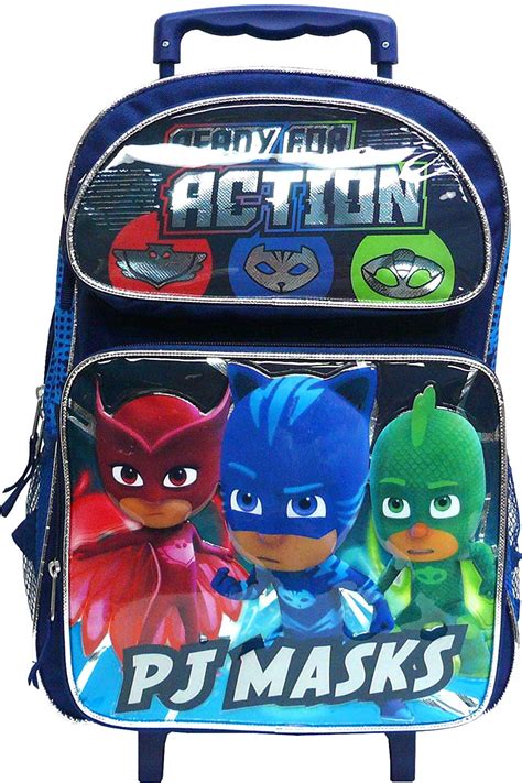 PJ Masks 16" Large Rolling School Backpack Boy's Book Bag - Walmart.com