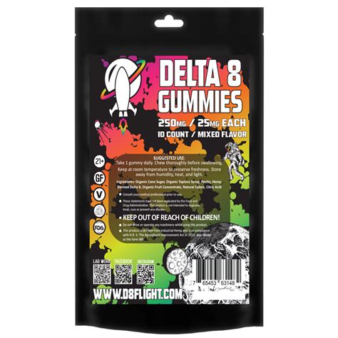 Delta 8 Gummies – 10 count, Mixed Flavors - D8Flight