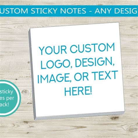 Custom Sticky Notes Business Logo Personalize // Stick Paper | Etsy