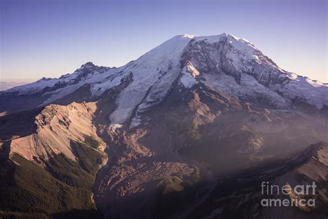 Aerial Mount Rainier View Photograph by Mike Reid