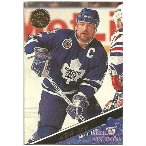 Leaf 1993 NHL Hockey Trading Card #166 Wendel Clark #17 Toronto Maple ...