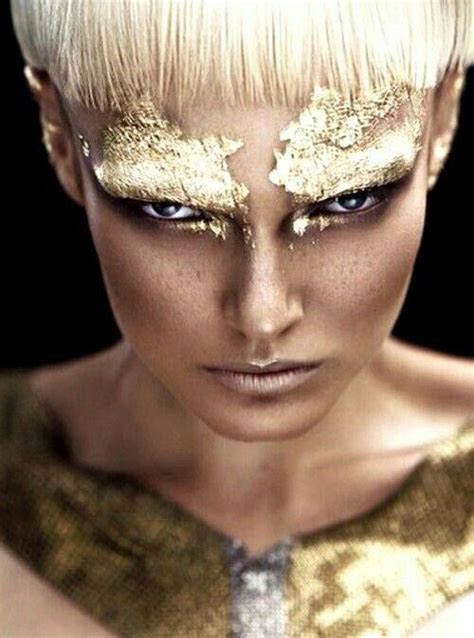 Gold leaf | High fashion makeup, Fashion makeup, Editorial makeup